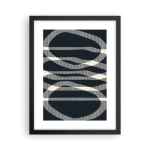 Póster en marco negro - Un intento de romper la oscuridad - 30x40 cm