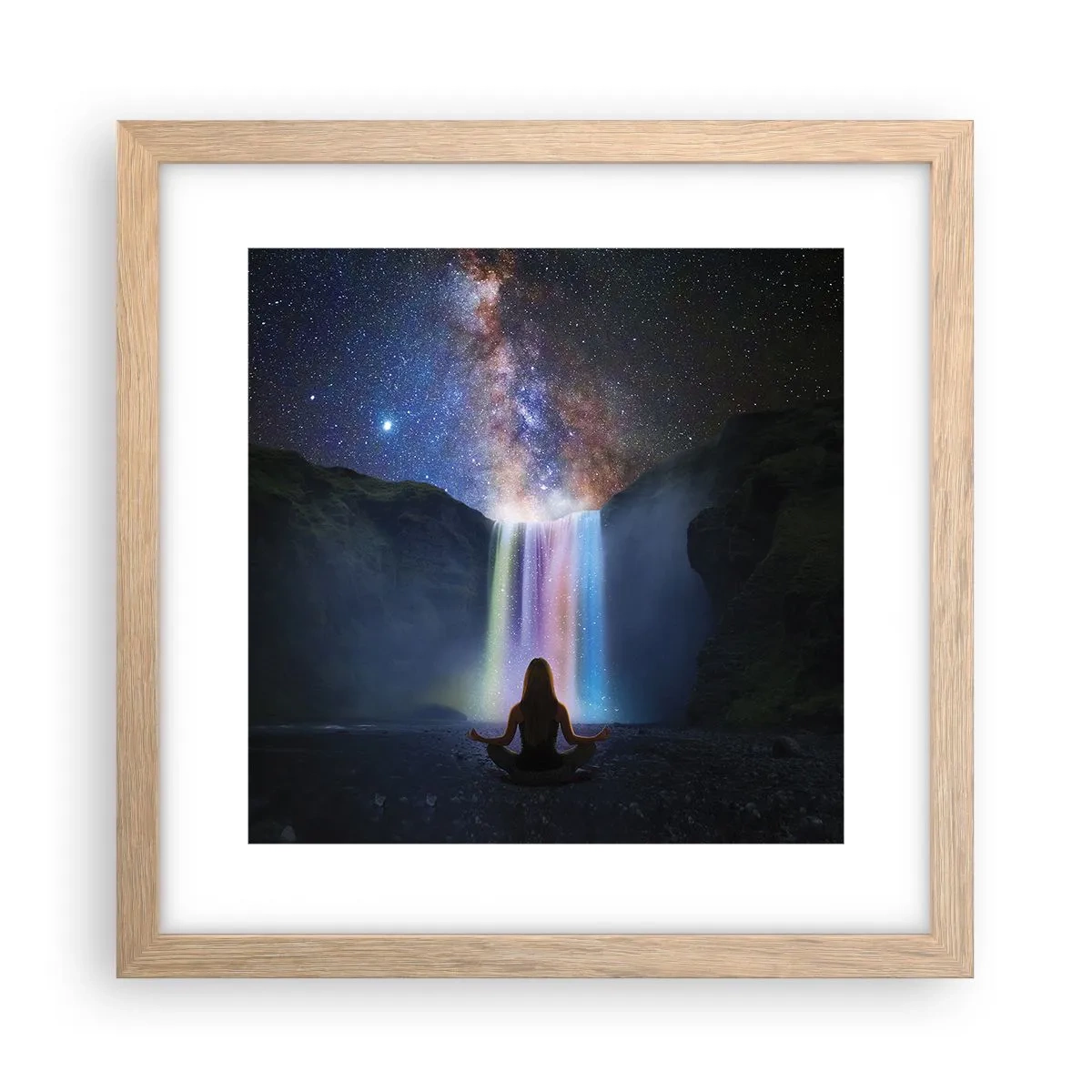 Póster en marco roble claro - Armonía absoluta - 30x30 cm