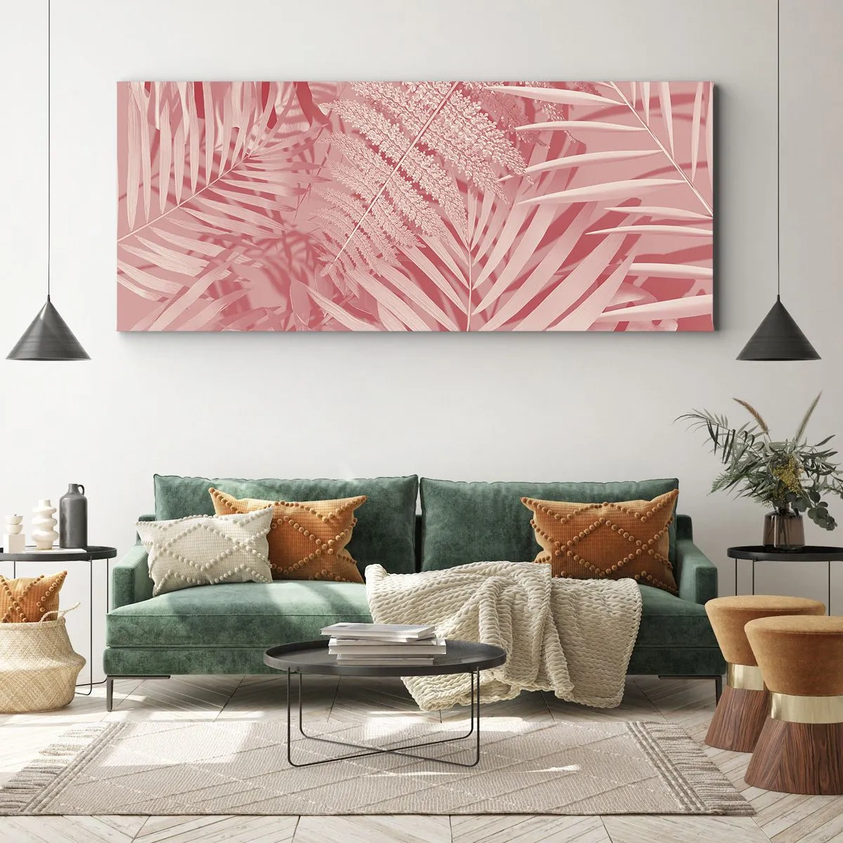 Cuadro sobre lienzo - Impresión de Imagen - Concepto rosa - 100x40 cm
