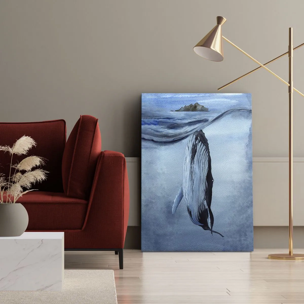 Cuadro sobre lienzo - Impresión de Imagen - Dos mundos del norte - 80x120 cm