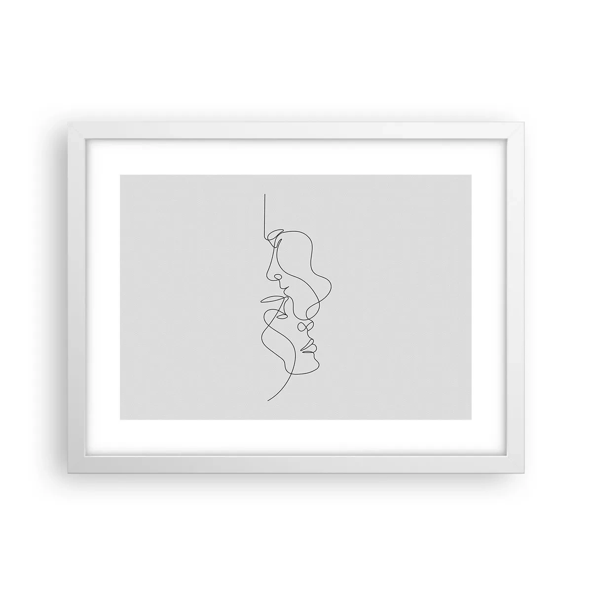 Póster en marco blanco - El calor de los deseos lúgubres - 40x30 cm