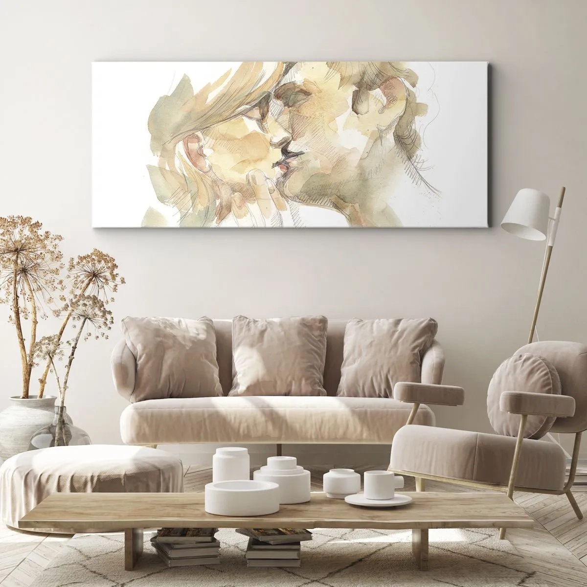 Cuadro sobre lienzo - Impresión de Imagen - ¿La media naranja encontrada? - 100x40 cm