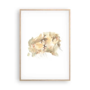 Póster en marco roble claro - ¿La media naranja encontrada? - 70x100 cm