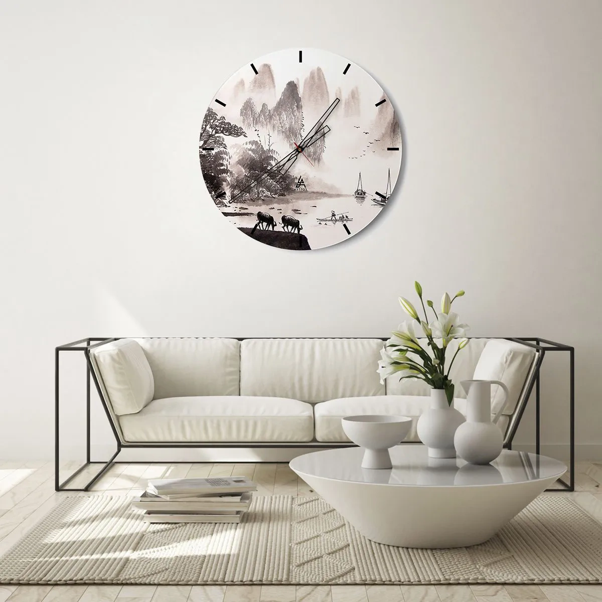 Reloj de pared - Reloj de vidrio - La exótica vida cotidiana de Oriente - 40x40 cm