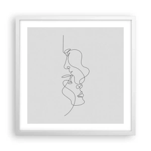 Póster en marco blanco - El calor de los deseos lúgubres - 50x50 cm