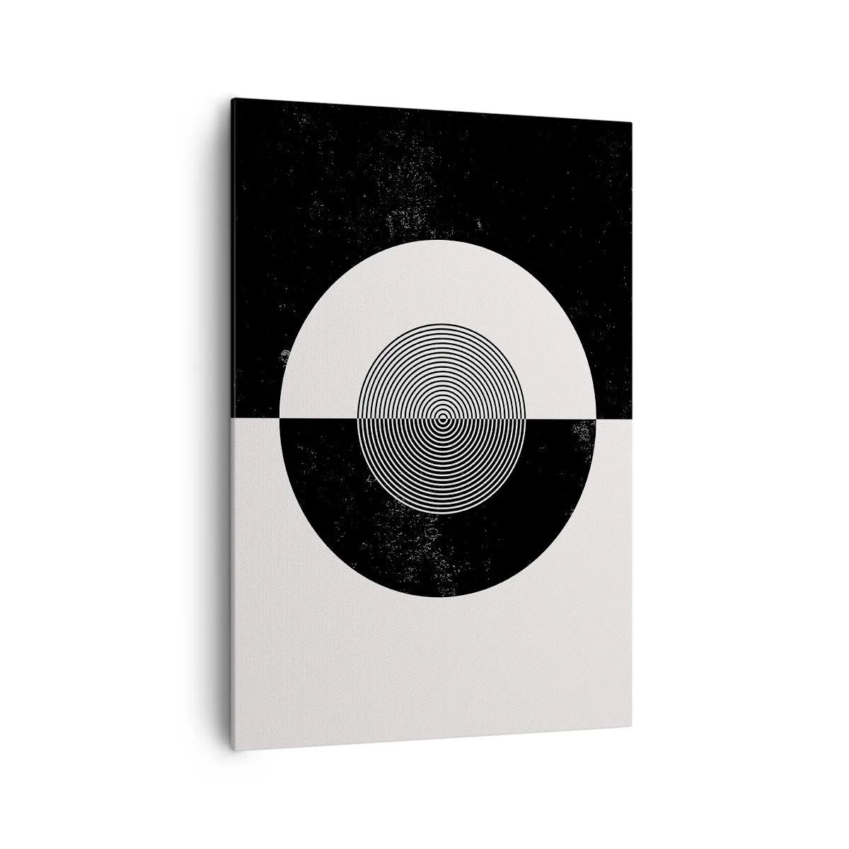 Cuadro sobre lienzo - Impresión de Imagen - Patrón gráfico en blanco y negro contrastante - 70x100cm - Armonía en blanco y negro - Decoración de pared moderna para salón y dormitorio ARTTOR