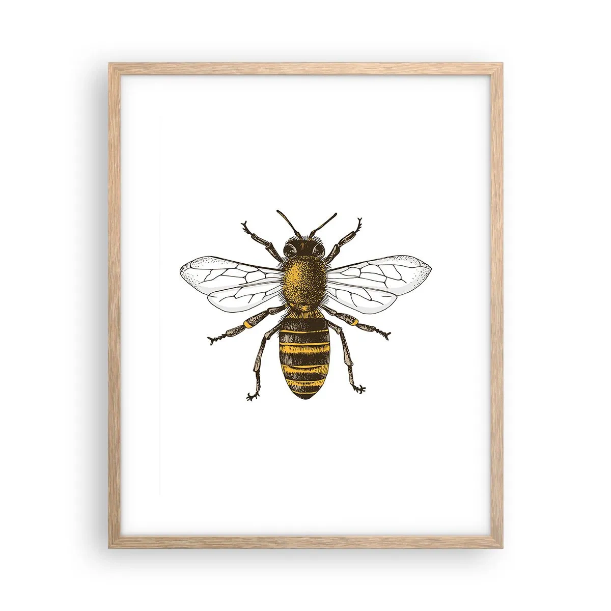 Póster en marco roble claro - Bondad natural - 40x50 cm