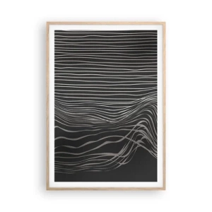 Póster en marco roble claro - Ritmo y acento - 70x100 cm