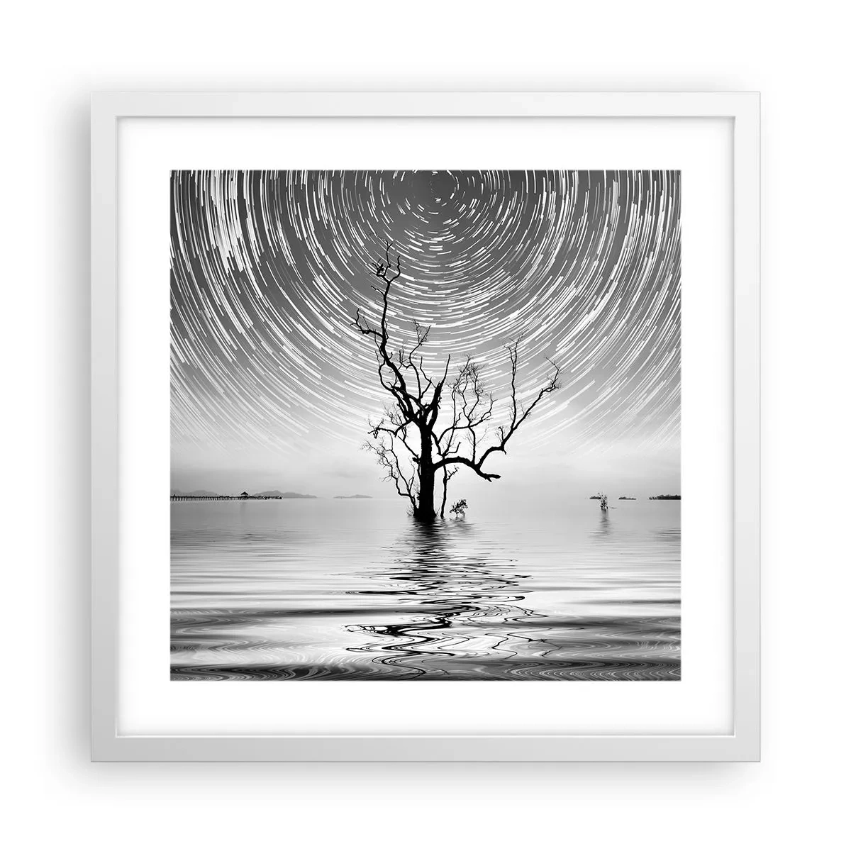 Póster en marco blanco - Una sinfonía de la naturaleza - 40x40 cm