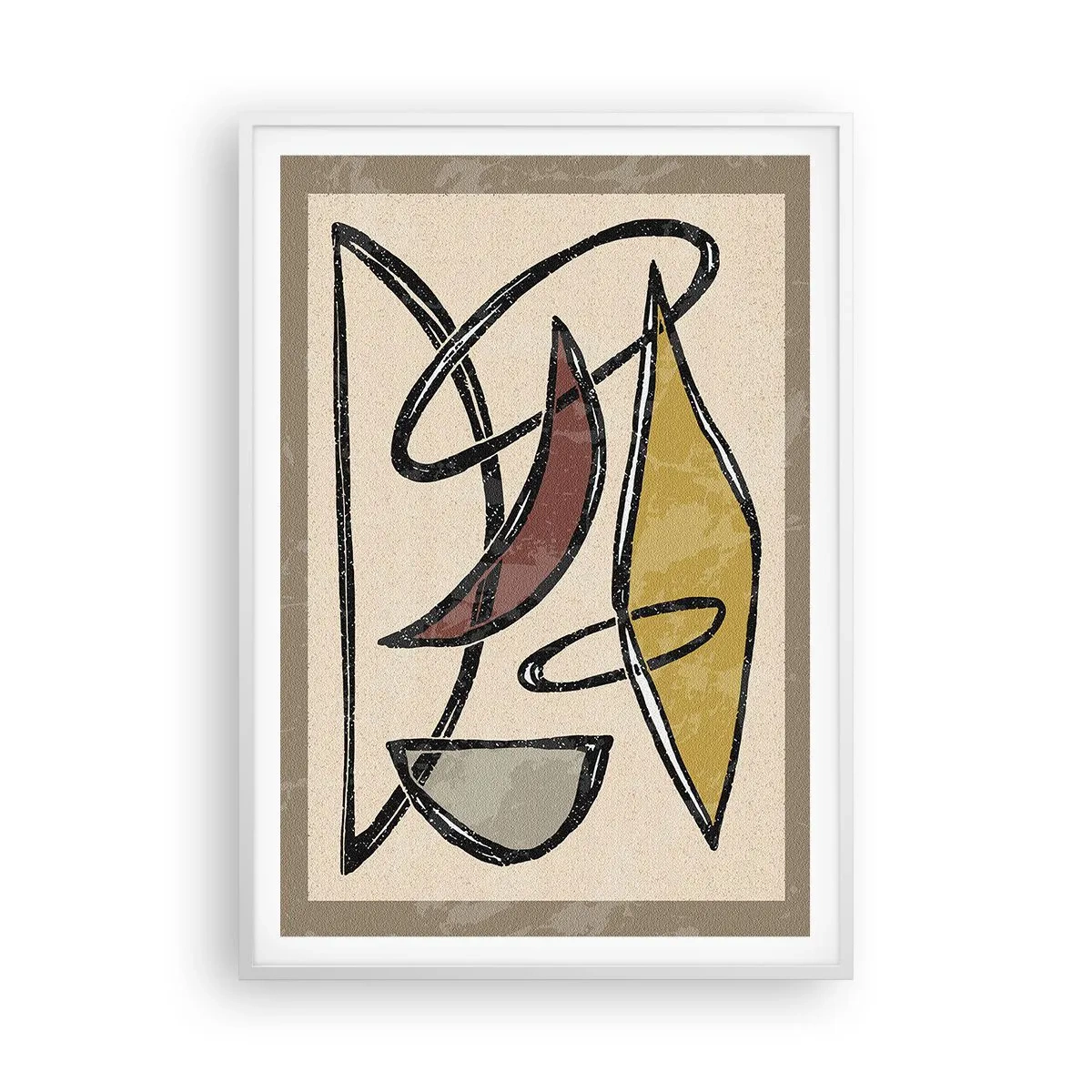 Póster en marco blanco - Verticales y niveles - 70x100 cm