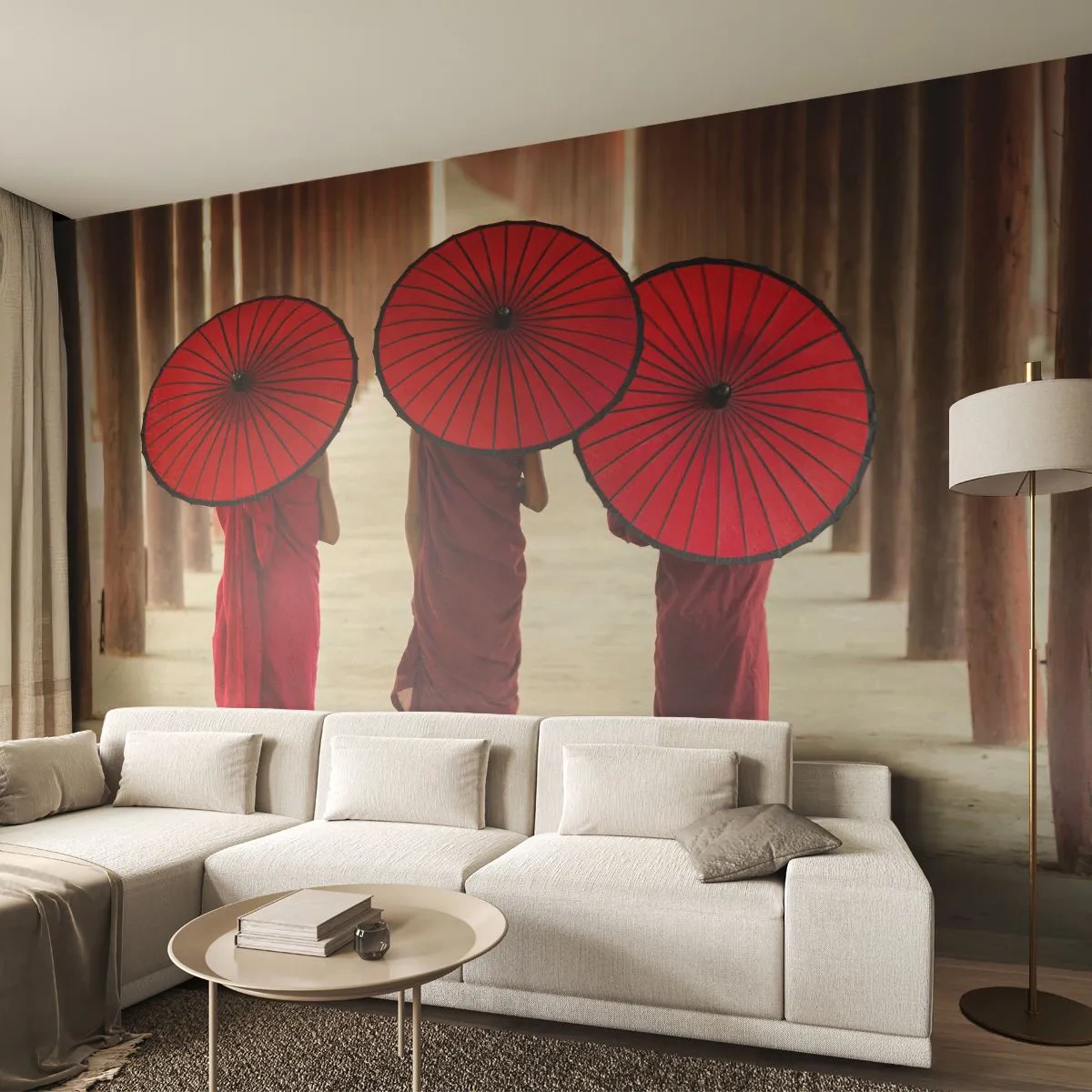 Fotomural Premium Canvas - En el camino a la Tierra Pura - Asia, Birmania, Mujer - 200x140 cm