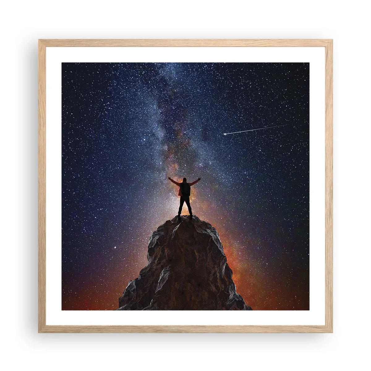 Póster en marco roble claro - ¡El poder está conmigo! - 60x60 cm