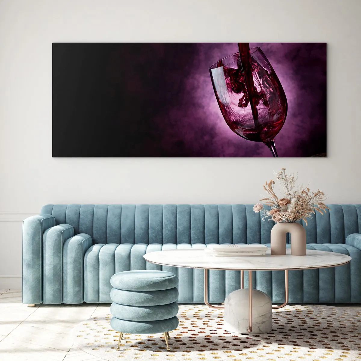 Cuadro sobre vidrio - Impresiones sobre Vidrio - ¿Escarlata? ¿Carmín? No, rubí. - 100x40 cm
