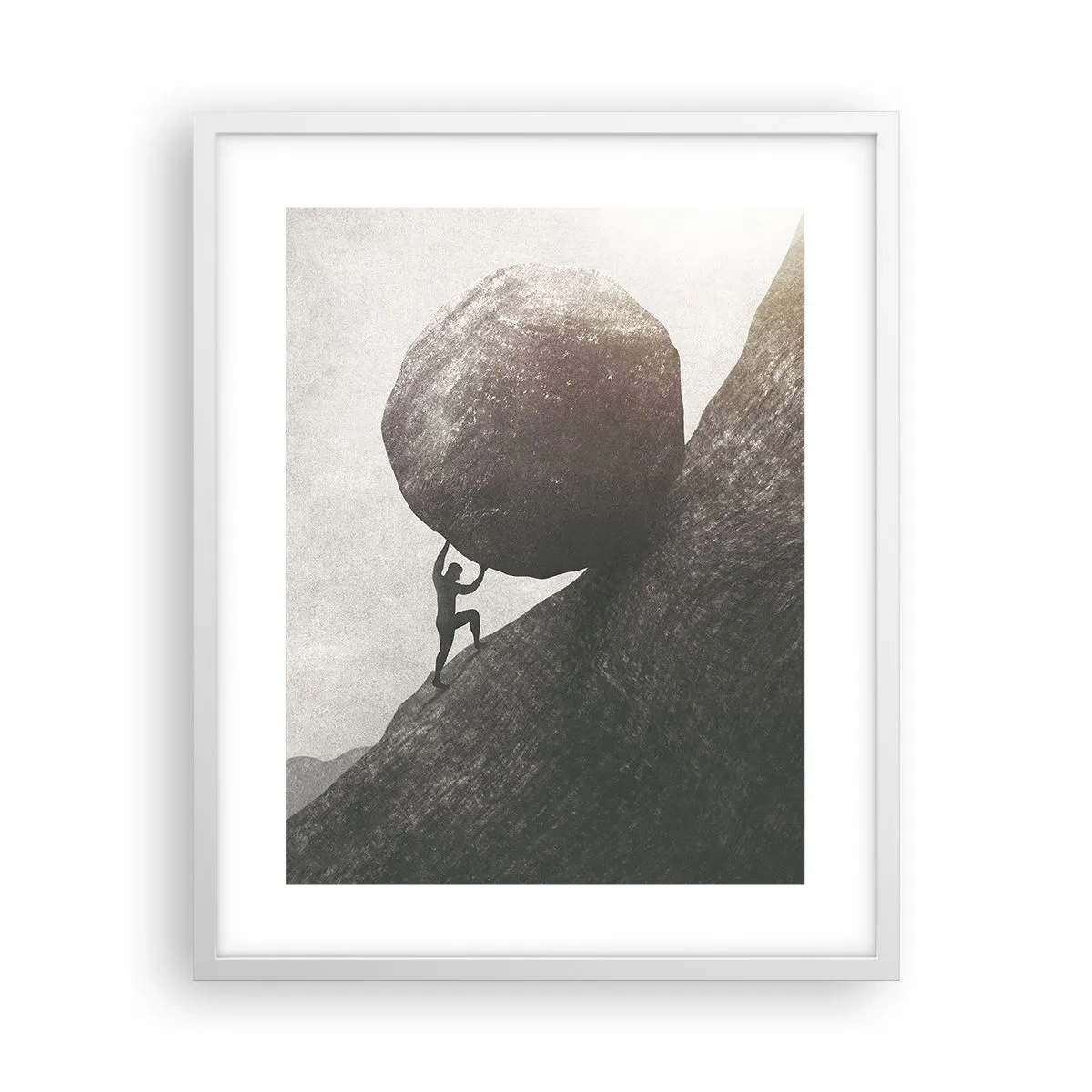 Póster en marco blanco - Creo, contra toda esperanza - 40x50 cm