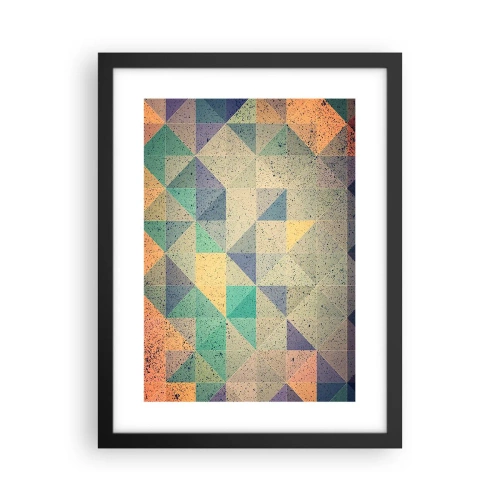 Póster en marco negro - República de los triángulos - 30x40 cm