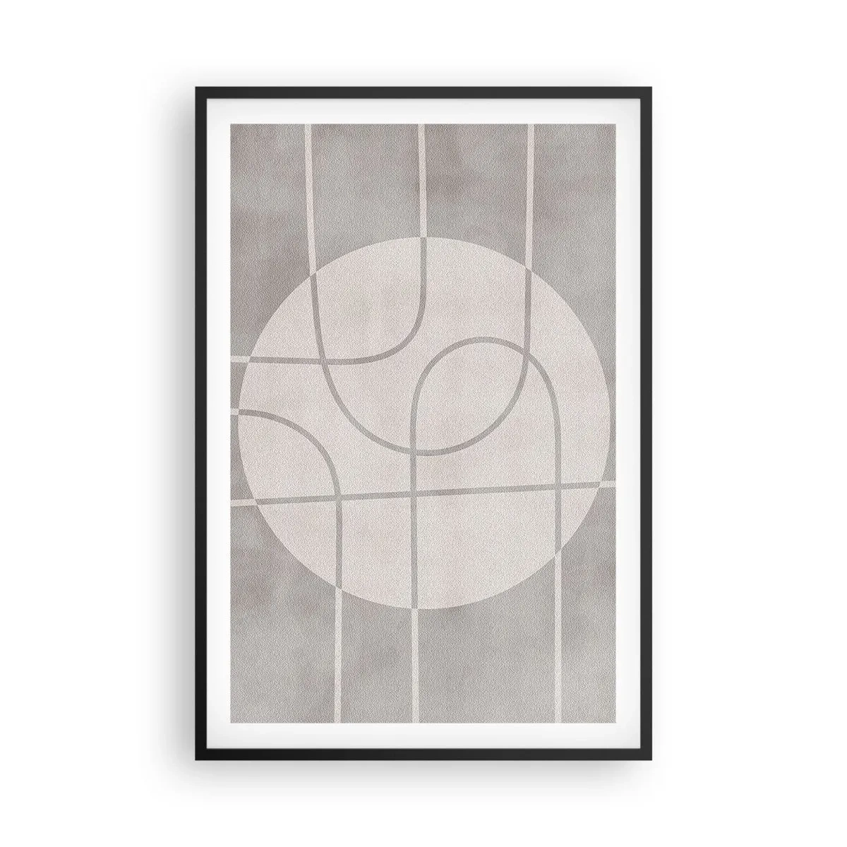 Póster en marco negro - Circular y rectilíneo - 61x91 cm