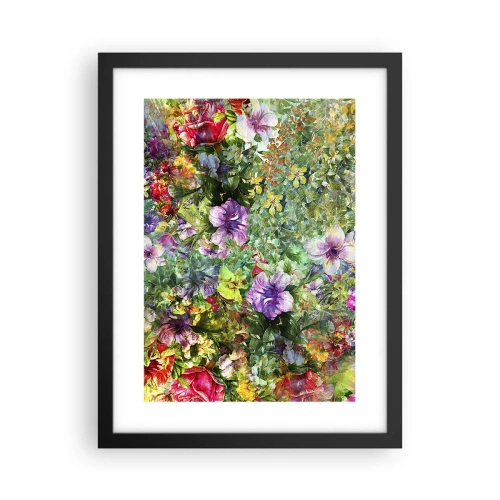 Póster en marco negro - En flores a la perdición - 30x40 cm