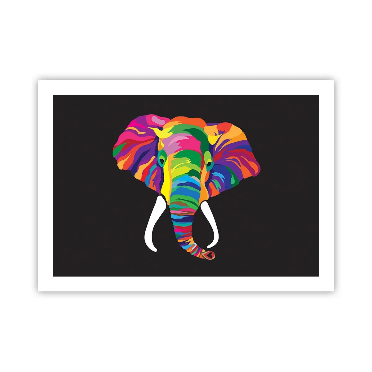 Póster - El elefante al que le gustaba bañarse en el arco iris - 70x50 cm