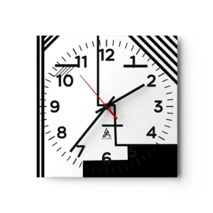 Reloj de pared - Reloj de vidrio - Solo un beso - 40x40 cm