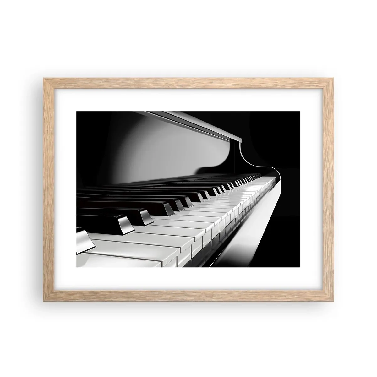 Póster en marco roble claro - Armonía musical - 40x30 cm