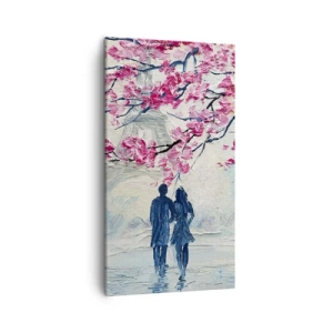 Cuadro sobre lienzo - Impresión de Imagen - Un paseo romántico - 45x80 cm