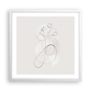 Póster en marco blanco - La espiral de la belleza - 50x50 cm