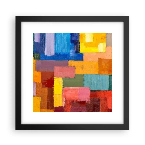 Póster en marco negro - Cada una diferente, todas coloridas - 30x30 cm