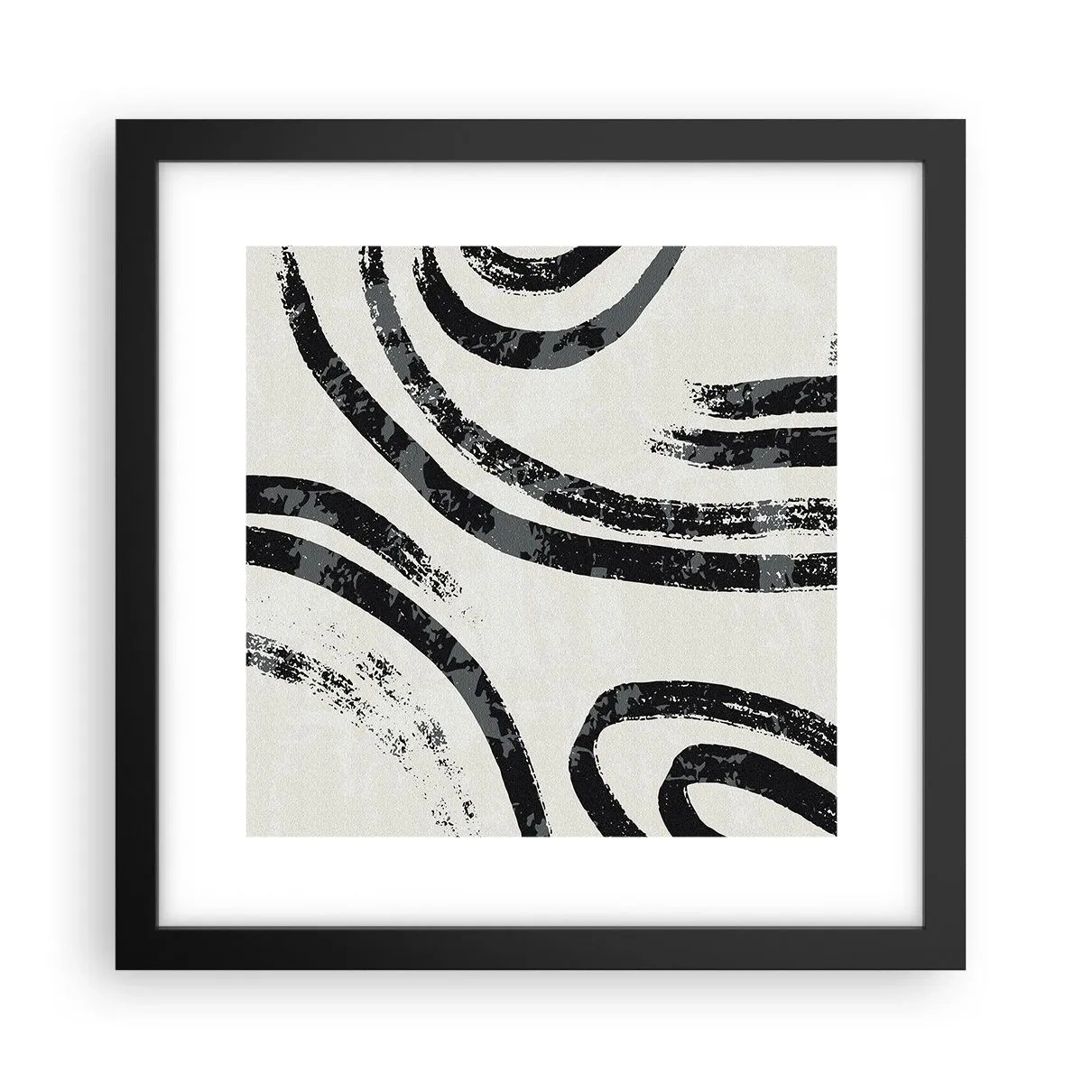 Póster en marco negro - A medias - 30x30 cm