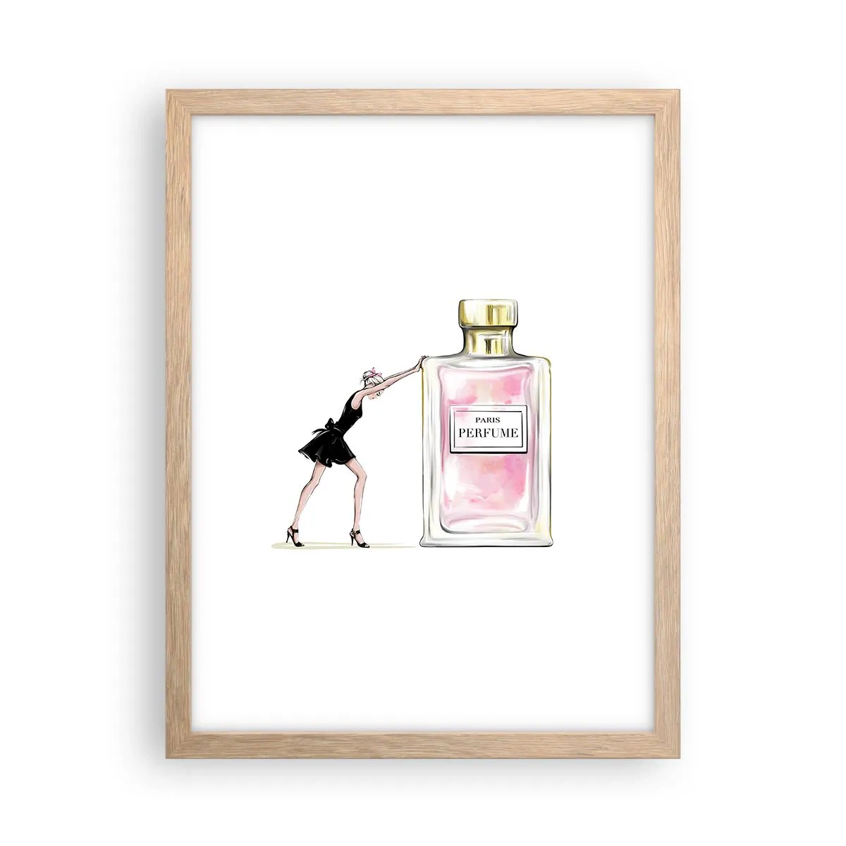 Póster en marco roble claro - La esencia de la feminidad - 30x40 cm