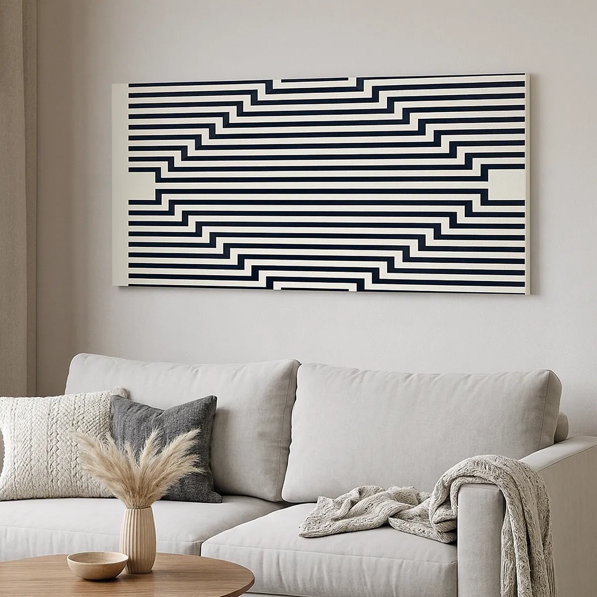 Cuadro sobre lienzo - Impresión de Imagen - Ilusión geométrica - 30x30 cm