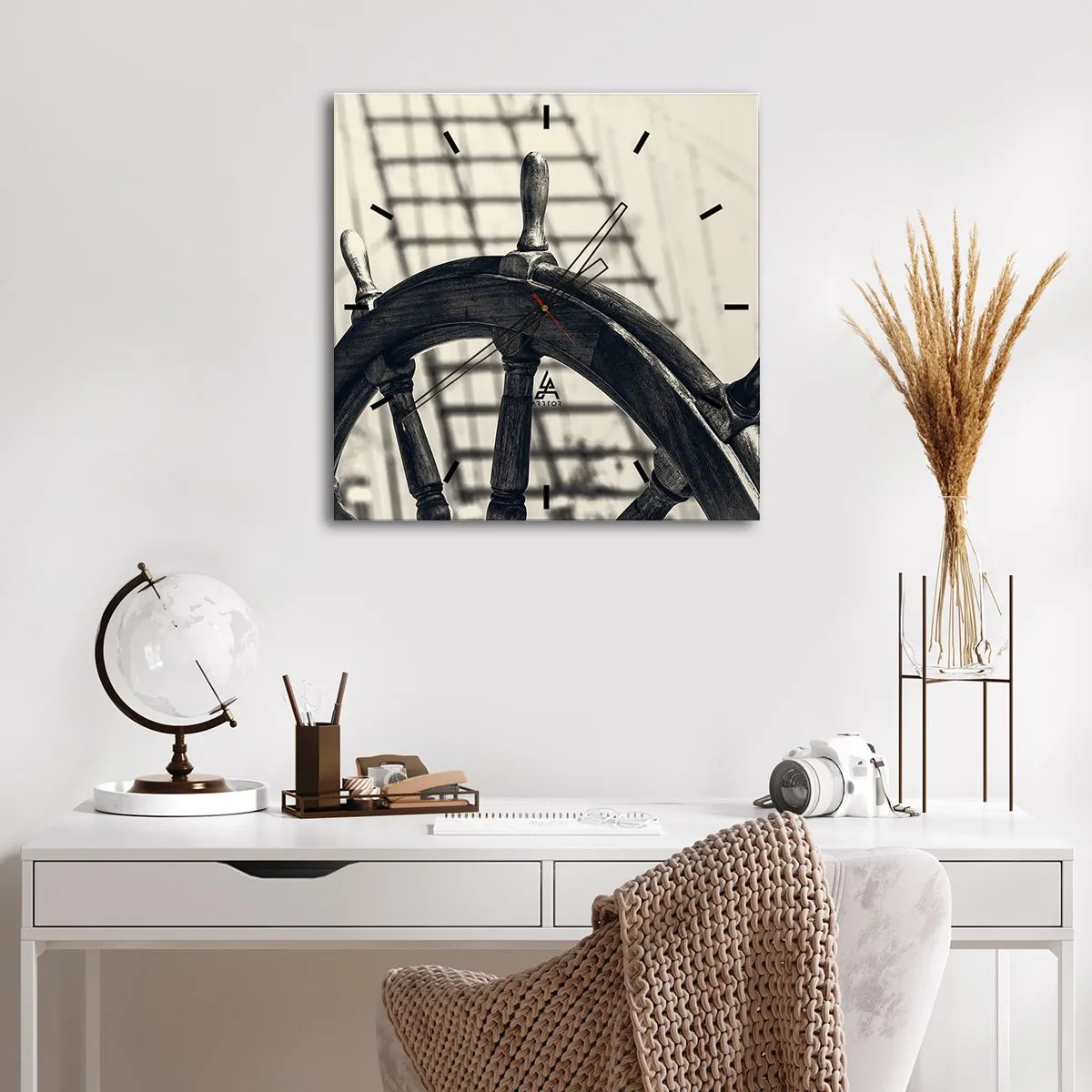 Reloj de pared - Reloj de vidrio - Un cuento marino - 40x40 cm