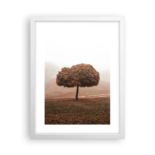 Póster en marco blanco - Después de un verano ajetreado - 30x40 cm