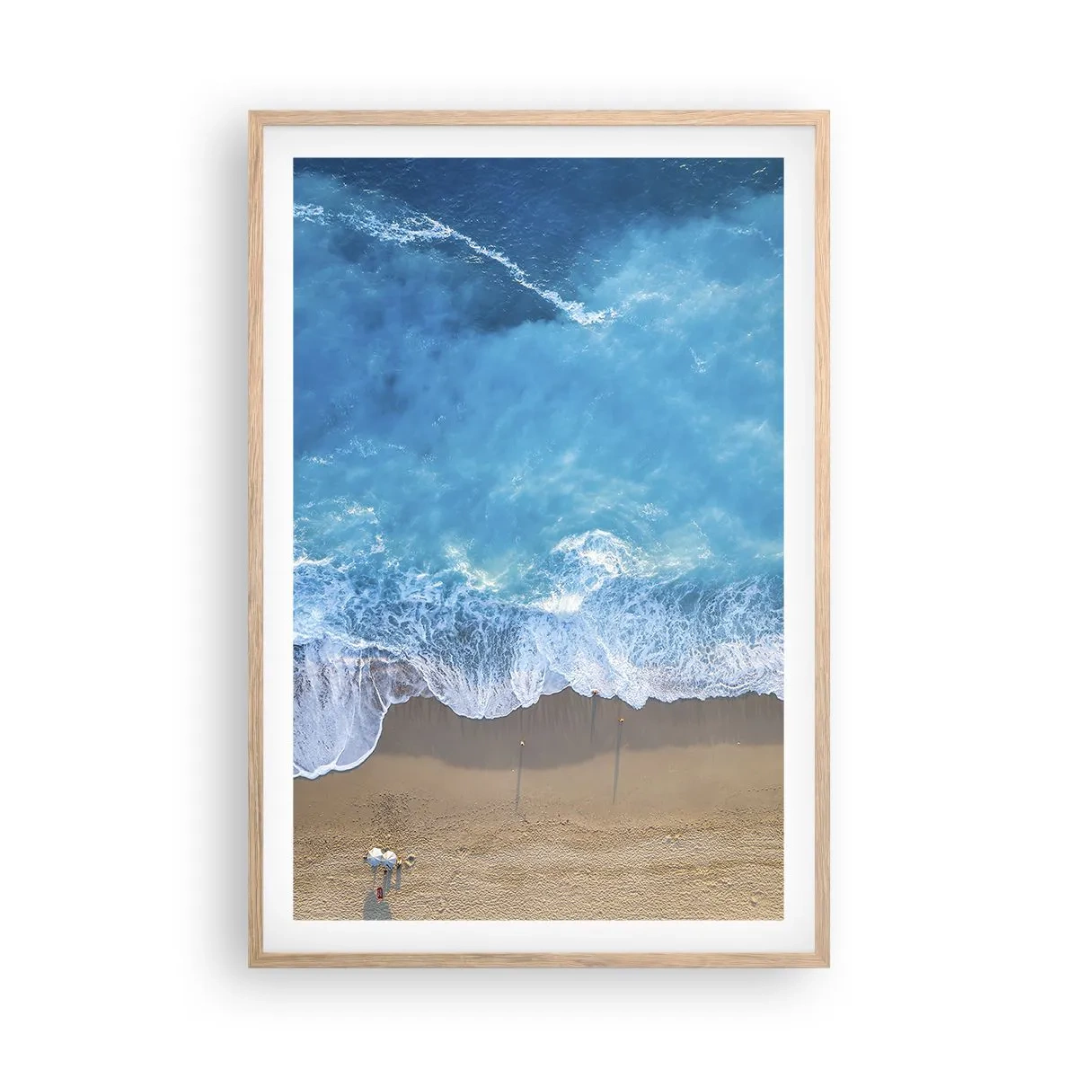 Póster en marco roble claro - El poder del azul - 61x91 cm