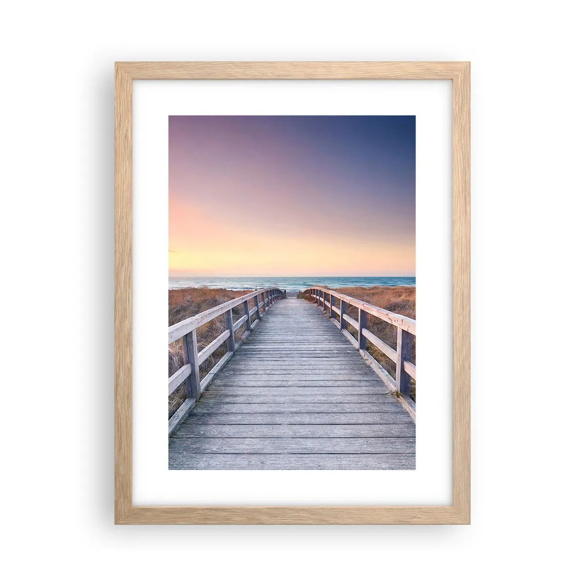 Póster en marco roble claro - Aurora vespertina del Báltico - 30x40 cm