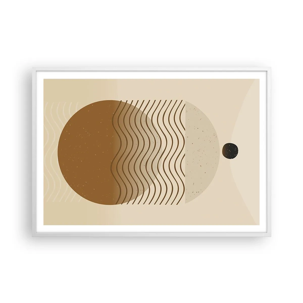 Póster en marco blanco - Sobre el origen de las figuras geométricas - 100x70 cm