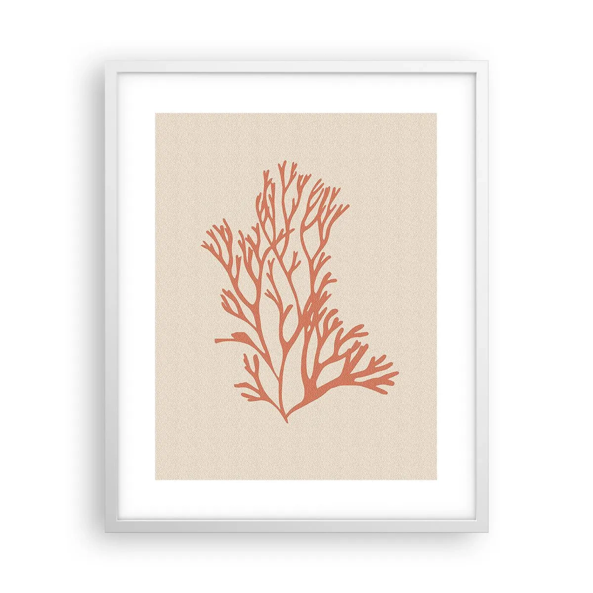 Póster en marco blanco - Filigrana de coral - 40x50 cm