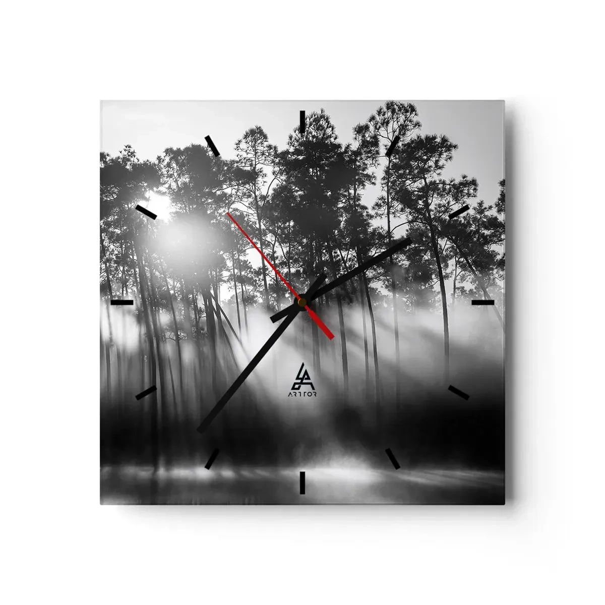 Reloj de pared - Reloj de vidrio - Sol imparable - 40x40 cm