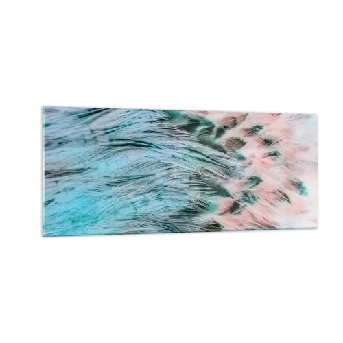 Cuadro sobre vidrio - Impresiones sobre Vidrio - Suavidad rosa zafiro - 100x40 cm