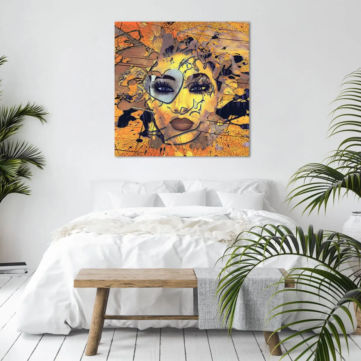 Cuadro sobre lienzo - Impresión de Imagen - La belleza del sol - 70x70 cm