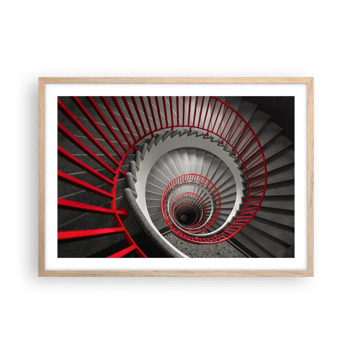 Póster en marco roble claro - Juegos arquitectónicos - 70x50 cm