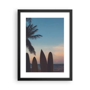 Póster en marco negro - Mañana también disfrutaremos - 30x40 cm