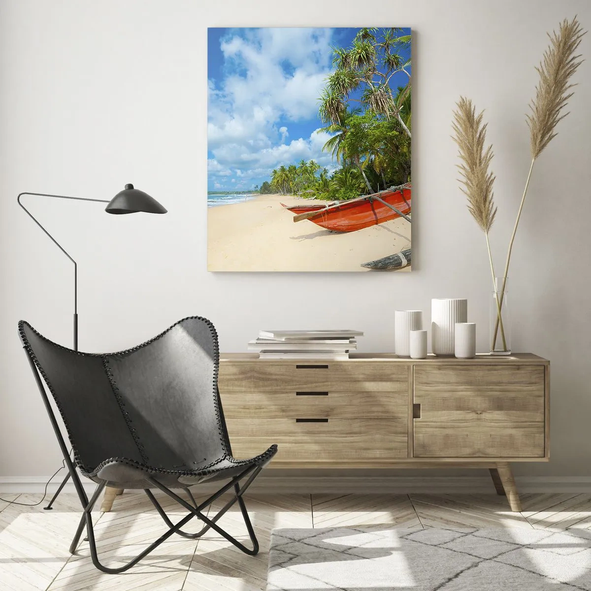 Cuadro sobre vidrio - Impresiones sobre Vidrio - El encanto de los trópicos - 50x70 cm
