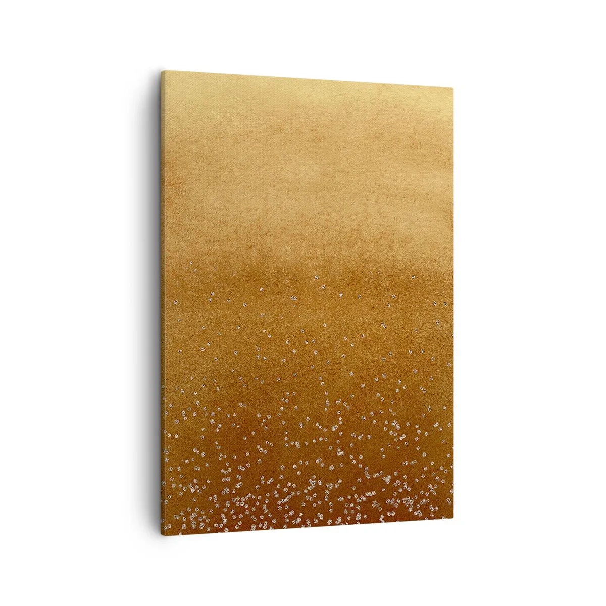 Cuadro sobre lienzo - Impresión de Imagen - Un degradado dorado con brillo sutil y adornos. - 50x70cm - Nacimiento de la luz - Decoración de pared moderna para salón y dormitorio ARTTOR