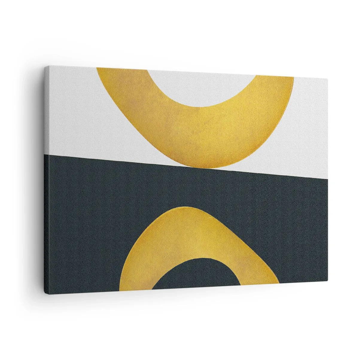 Cuadro sobre lienzo - Impresión de Imagen - Blanco, negro, dorado - 70x50 cm