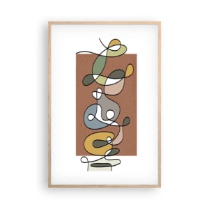 Póster en marco roble claro - Una abstracción por la que vale la pena sonreír - 61x91 cm