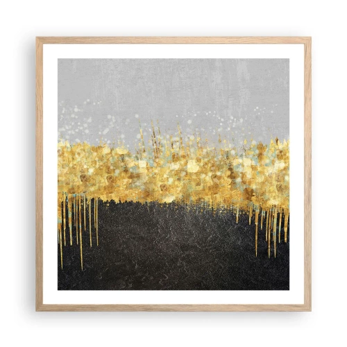 Póster en marco roble claro - Hacia arriba y hacia abajo - 60x60 cm