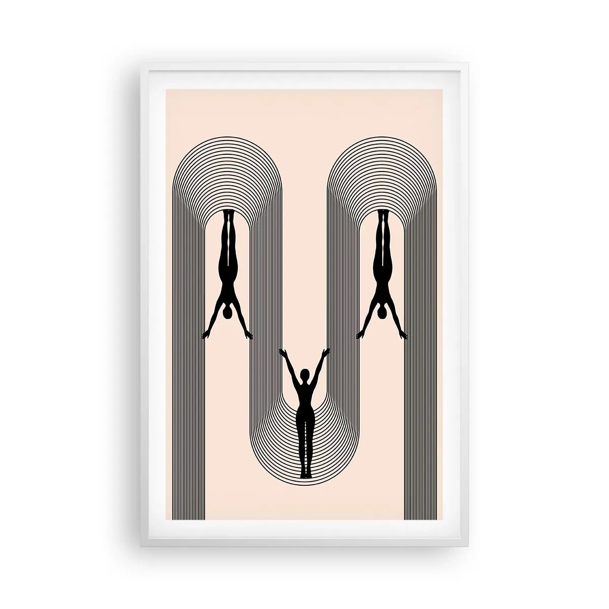 Póster en marco blanco - Al revés, o no - 61x91 cm