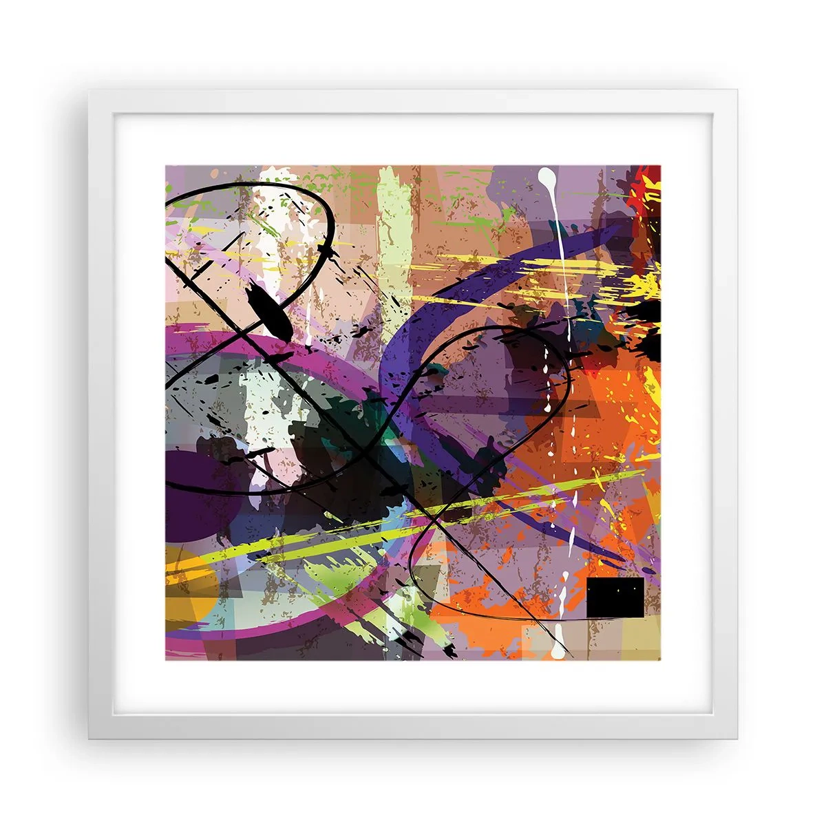 Póster en marco blanco - Siempre hay más de un camino - 40x40 cm