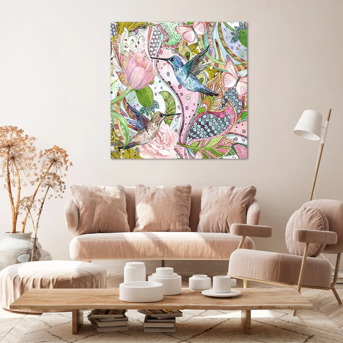 Cuadro sobre lienzo - Impresión de Imagen - Enredado en las vides - 40x40 cm