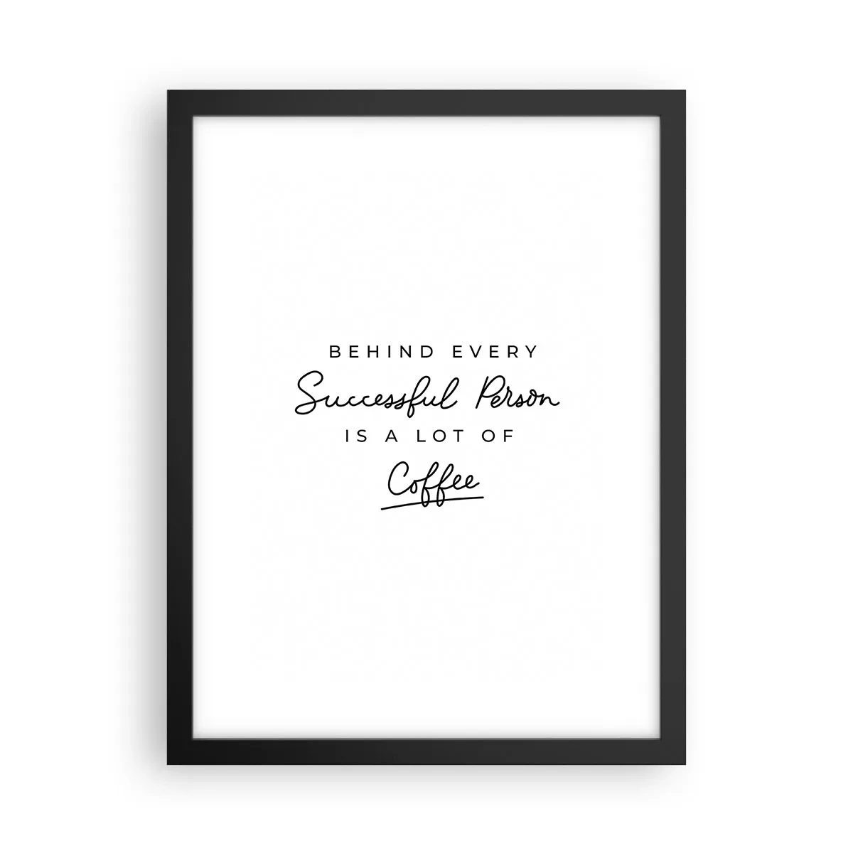 Póster en marco negro - El secreto del éxito - 30x40 cm